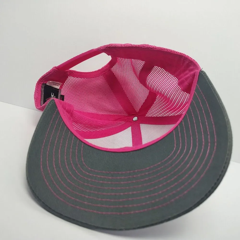 Pacific Headwear Pro Model 104c Pink Black Rumble By The River Mesh Snapback Hat